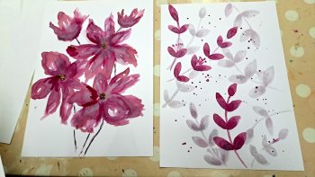 Maľovanie vínom a cviklovou šťavou